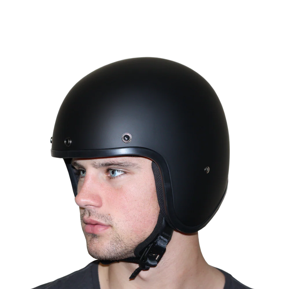DOT Approved Daytona Cruiser Open Face Motorcycle Helmet - Men, Women & Youth - With Visor & Graphics - W/ Lightning - Image 8