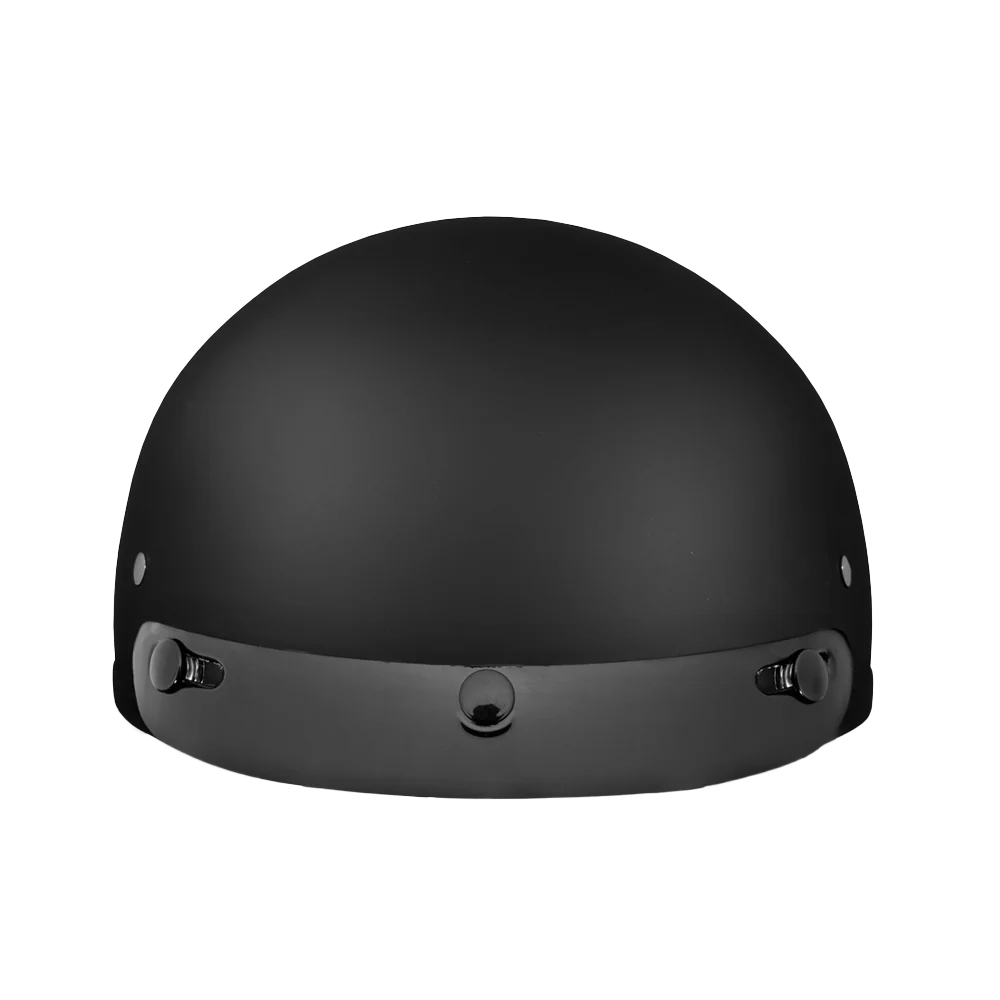 DOT Approved Daytona Skull Cap Half Shell Motorcycle Helmet - Beanie Style for Motorcycles, Cruisers, Scooters, and Mopeds - Dull Black - Image 5