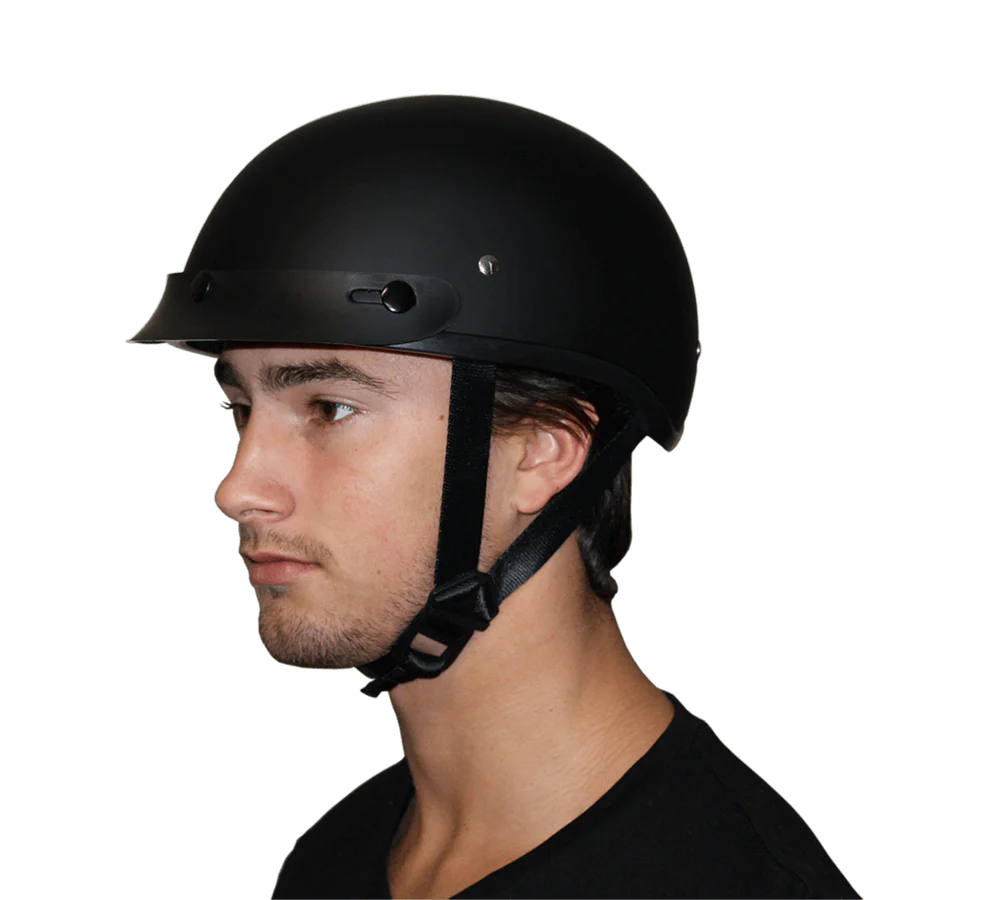 DOT Approved Daytona Skull Cap Half Shell Motorcycle Helmet - Beanie Style for Motorcycles, Cruisers, Scooters, and Mopeds - Hi-Gloss White - Image 7