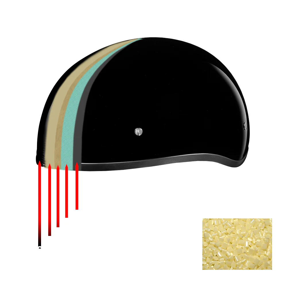 DOT Approved Daytona Skull Cap Half Shell Motorcycle Helmet - Beanie Style for Motorcycles, Cruisers, Scooters, and Mopeds W/O Visor- Hi-Gloss Black - Image 10