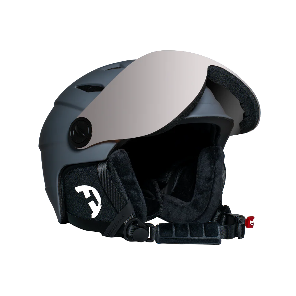 Daytona Carver Ski Helmet - Adjustable Ski Helmet for Men, Women & Youth - Dull Grey with Anti-Fog Visor - Image 2