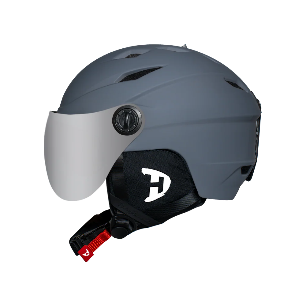 Daytona Carver Ski Helmet - Adjustable Ski Helmet for Men, Women & Youth - Dull Grey with Anti-Fog Visor - Image 3